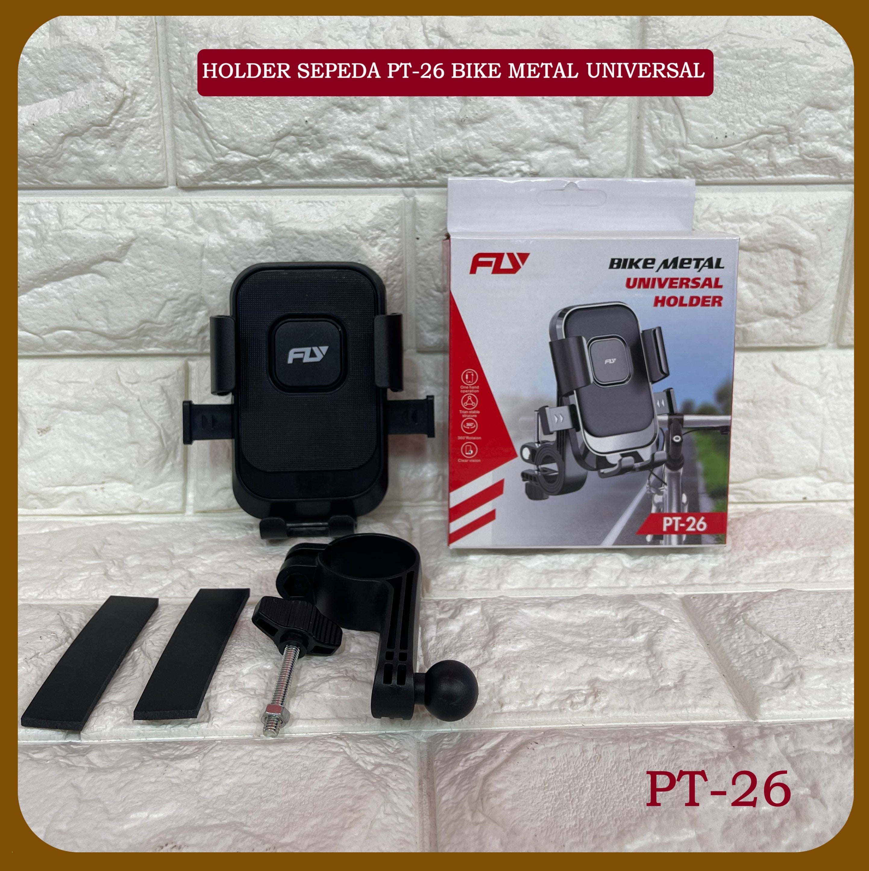 Fly Bike Metal Universal Holder – Durable Handlebar Mount for Phones & Devices, Secure Grip for Cycling