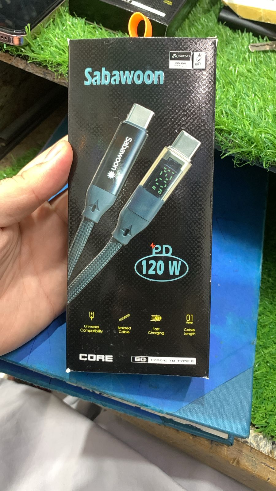 Sabawoon Type-C to Type-C 120W Fast Charging Cable – Ultra-Durable, Super-Speed Power Delivery