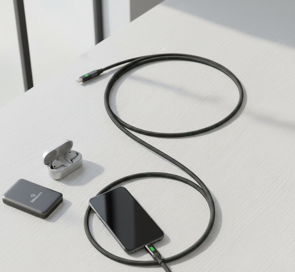 Sabawoon Type-C to Type-C 120W Fast Charging Cable – Ultra-Durable, Super-Speed Power Delivery