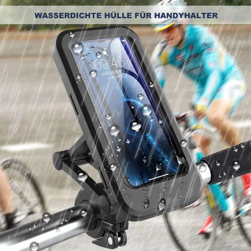 Bike Handlebar Waterproof Case Phone Holder – Full Touch Screen, Secure Mount for Cycling & Travel
