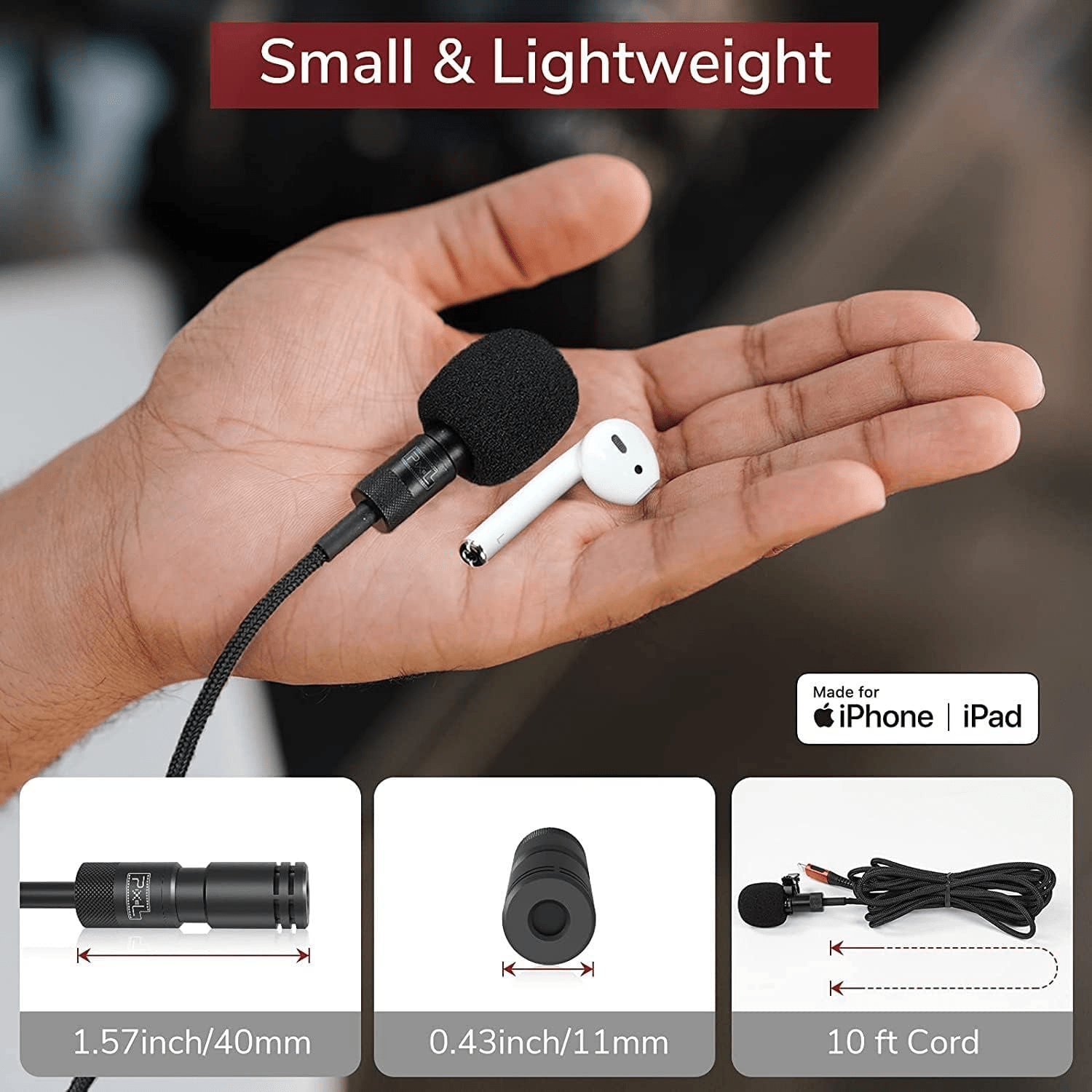 Mini Lavalier Microphone – Battery - Free & Noise Cancelling - Excellence United