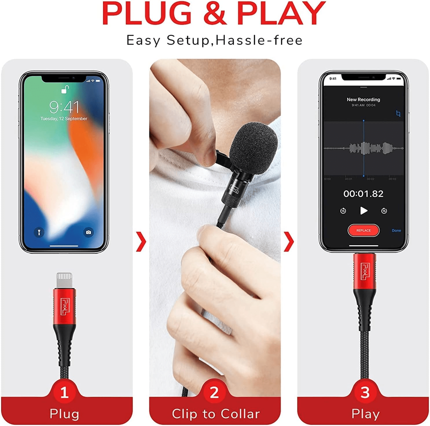 Mini Lavalier Microphone – Battery - Free & Noise Cancelling - Excellence United