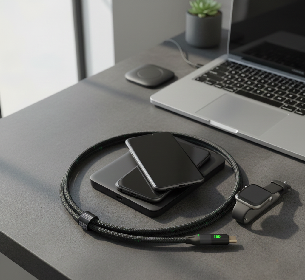 Sabawoon Type-C to Type-C 120W Fast Charging Cable – Ultra-Durable, Super-Speed Power Delivery