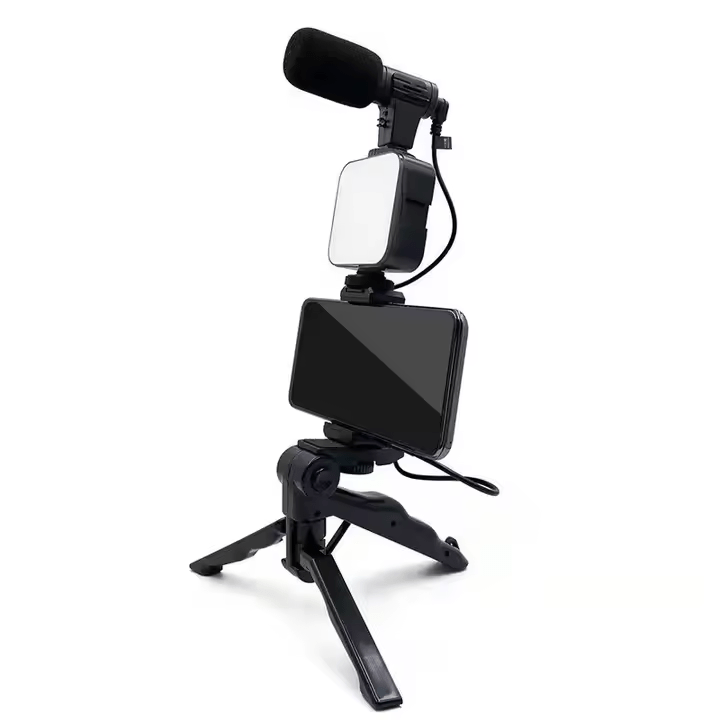 Portable Video - Making Kit – Octopus Tripod, LED Light & Microphone - Excellence United